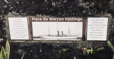 Le Warren Hastings, navire britannique, naufrage à Saint-Philippe, île de La Réunion