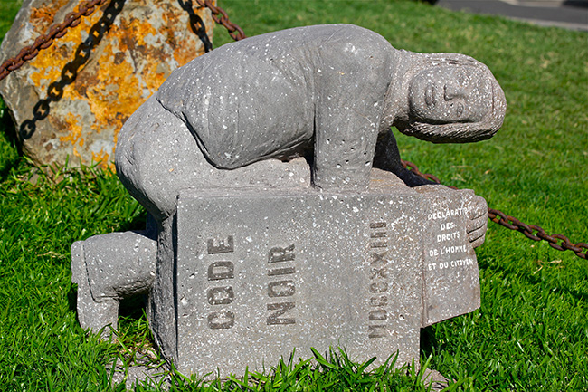 Statue de l'esclave Furcy à Saint-Denis, île de La Réunion