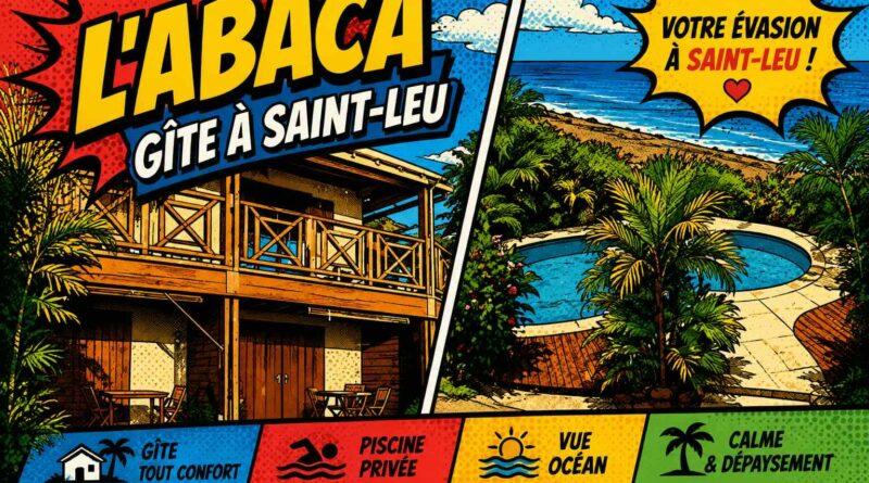 Gîte Abaca, situé à Saint-Leu, secteur ouest de l'île de La Réunion