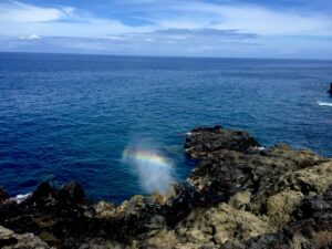 Le souffleur, site touristique, Saint-Leu, île de La Réunion