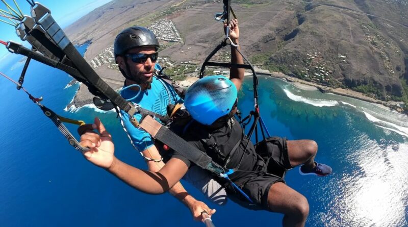Baptême de parapente à Saint-Leu, île de La Réunion